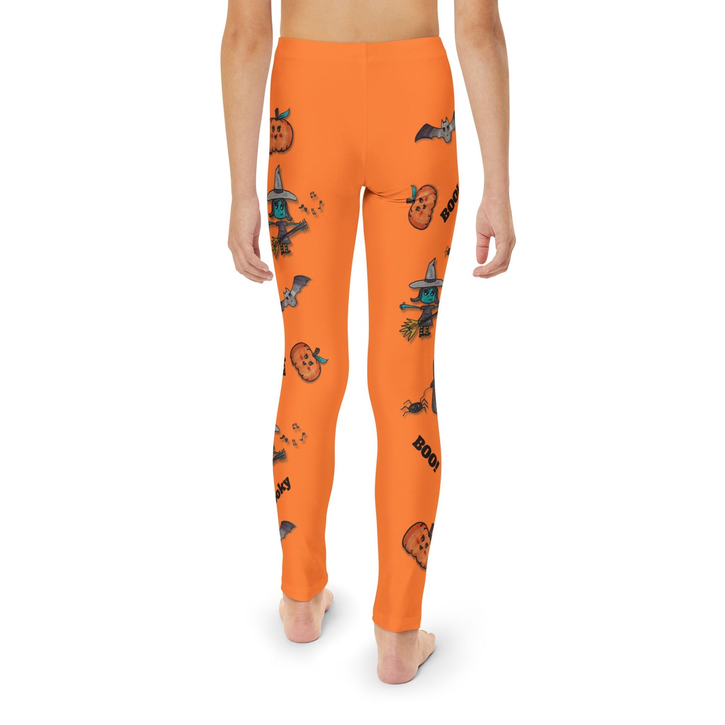 Spooky Jamboree - Youth Full-Length Leggings (Orange)