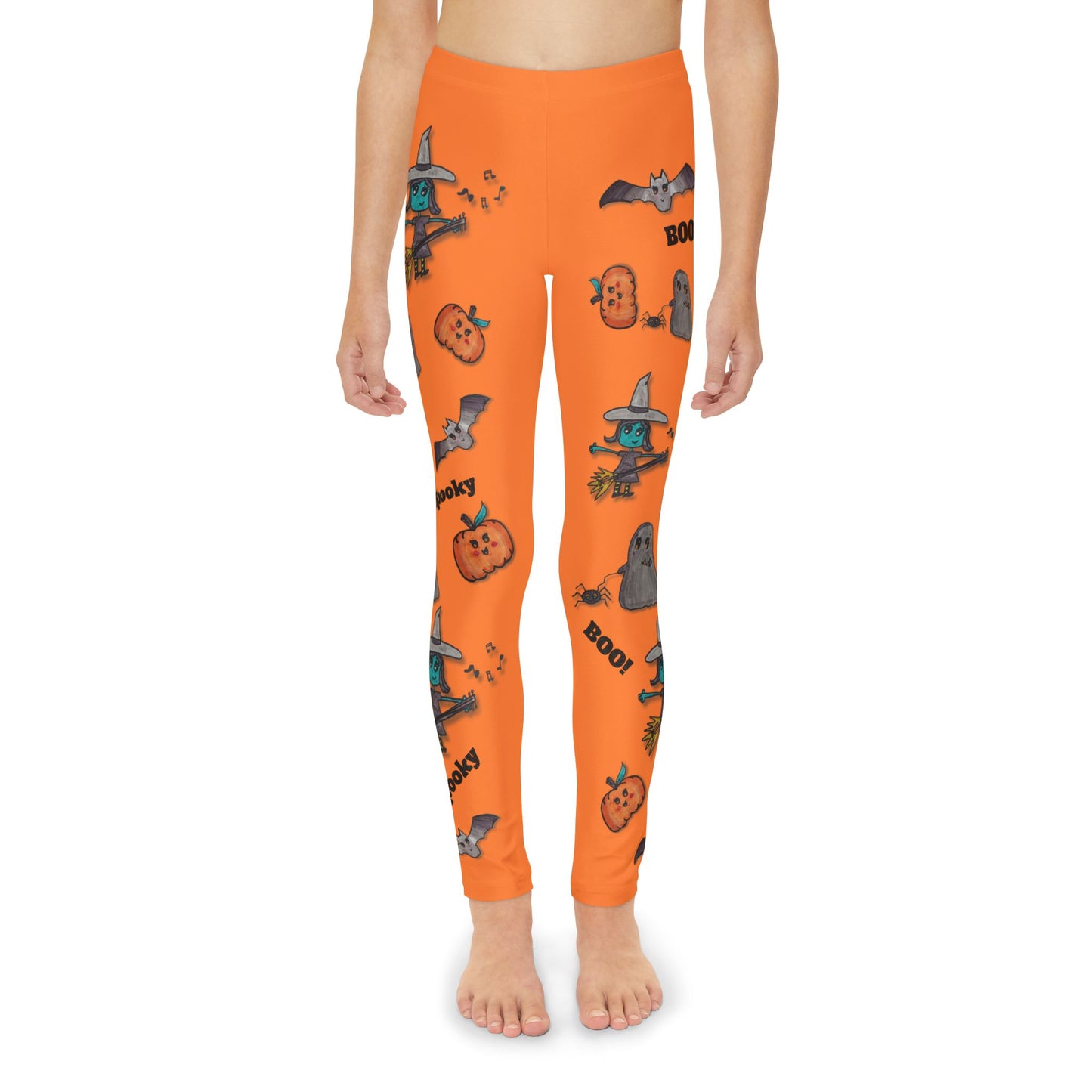 Spooky Jamboree - Youth Full-Length Leggings (Orange)