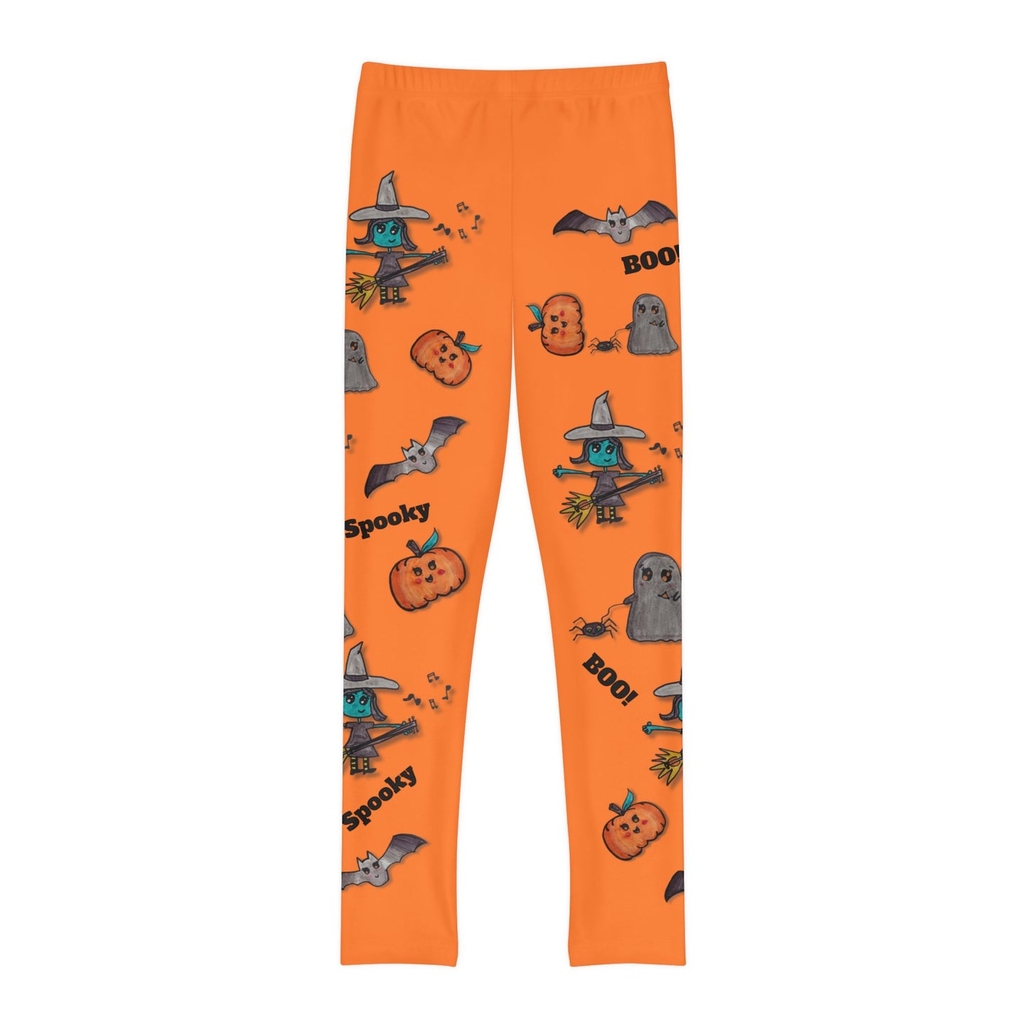 Spooky Jamboree - Youth Full-Length Leggings (Orange)