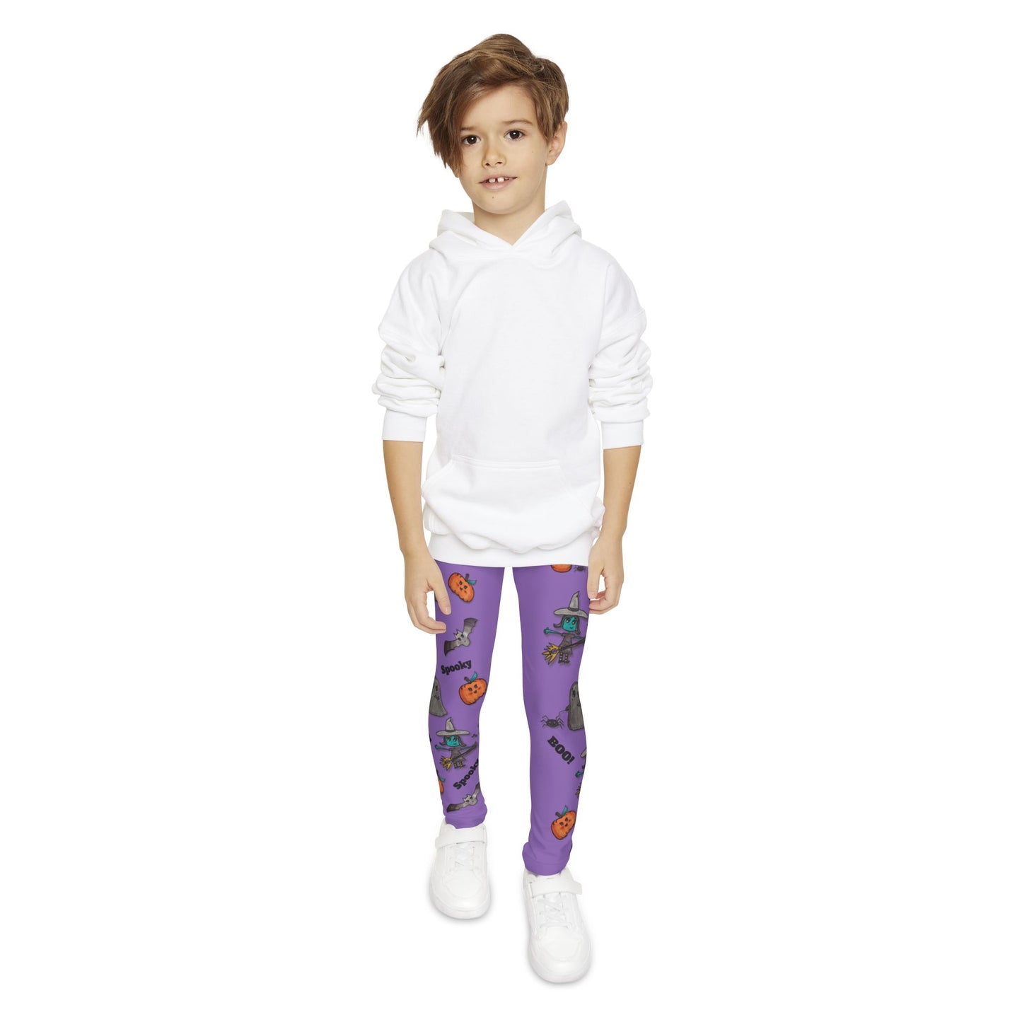 Spooky Jamboree - Youth Full-Length Leggings (Purple)