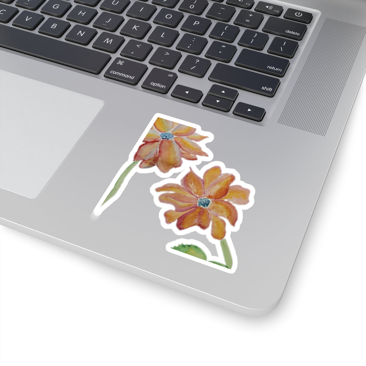 Warm Sunset Bloom Watercolor Sticker