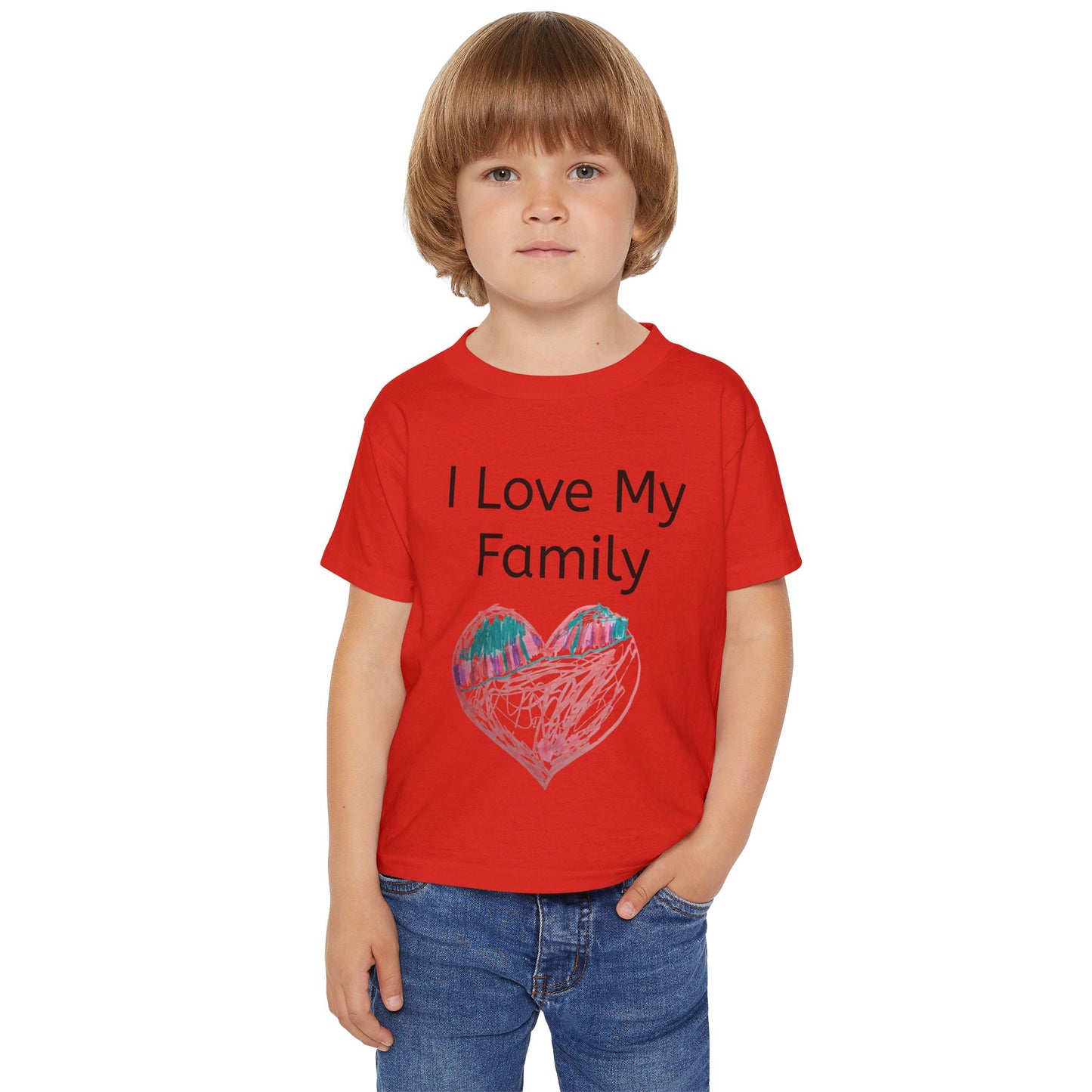 Ivy Design: "I love my family" Toddler T-shirt with "Love Heart"