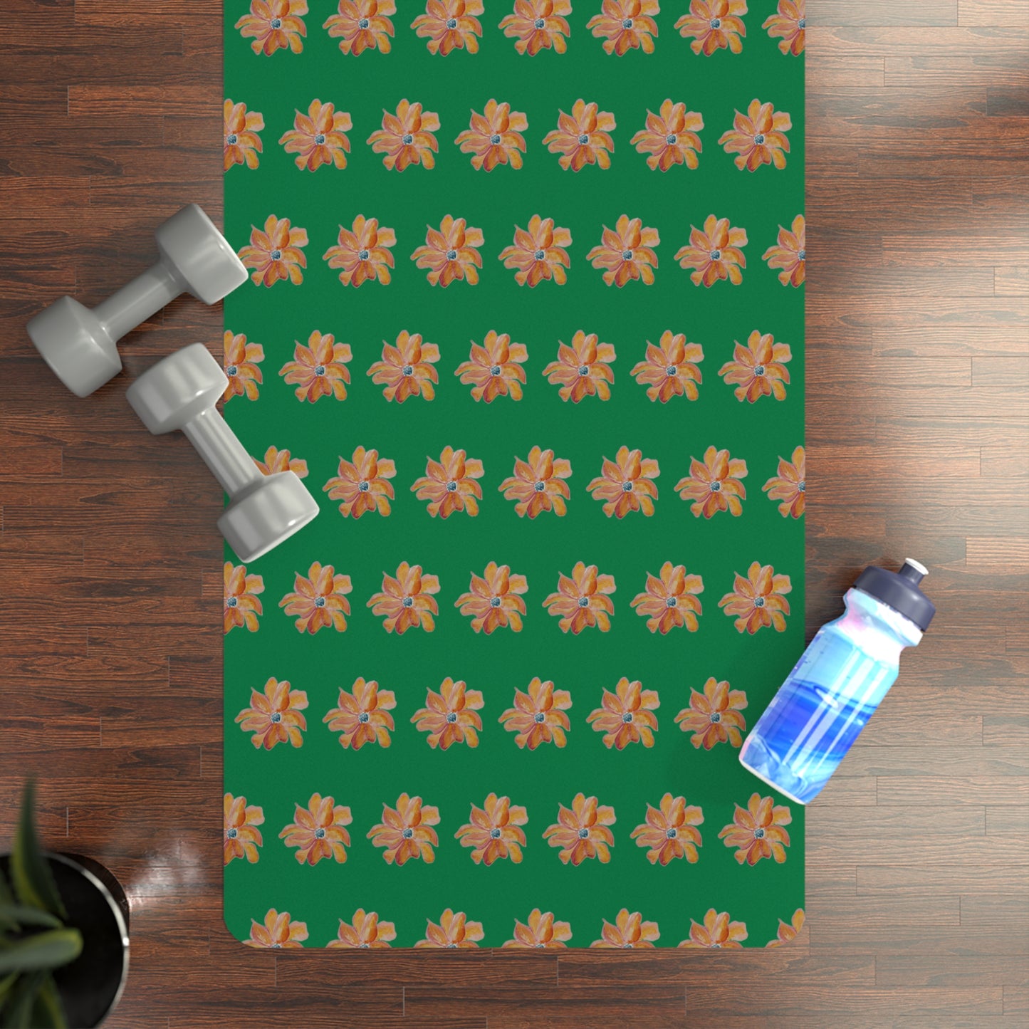 Warm Sunset Bloom Yoga Mat