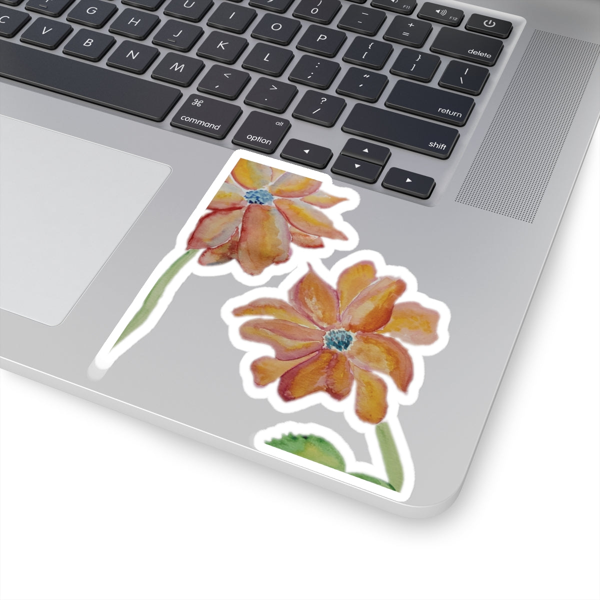 Warm Sunset Bloom Watercolor Sticker