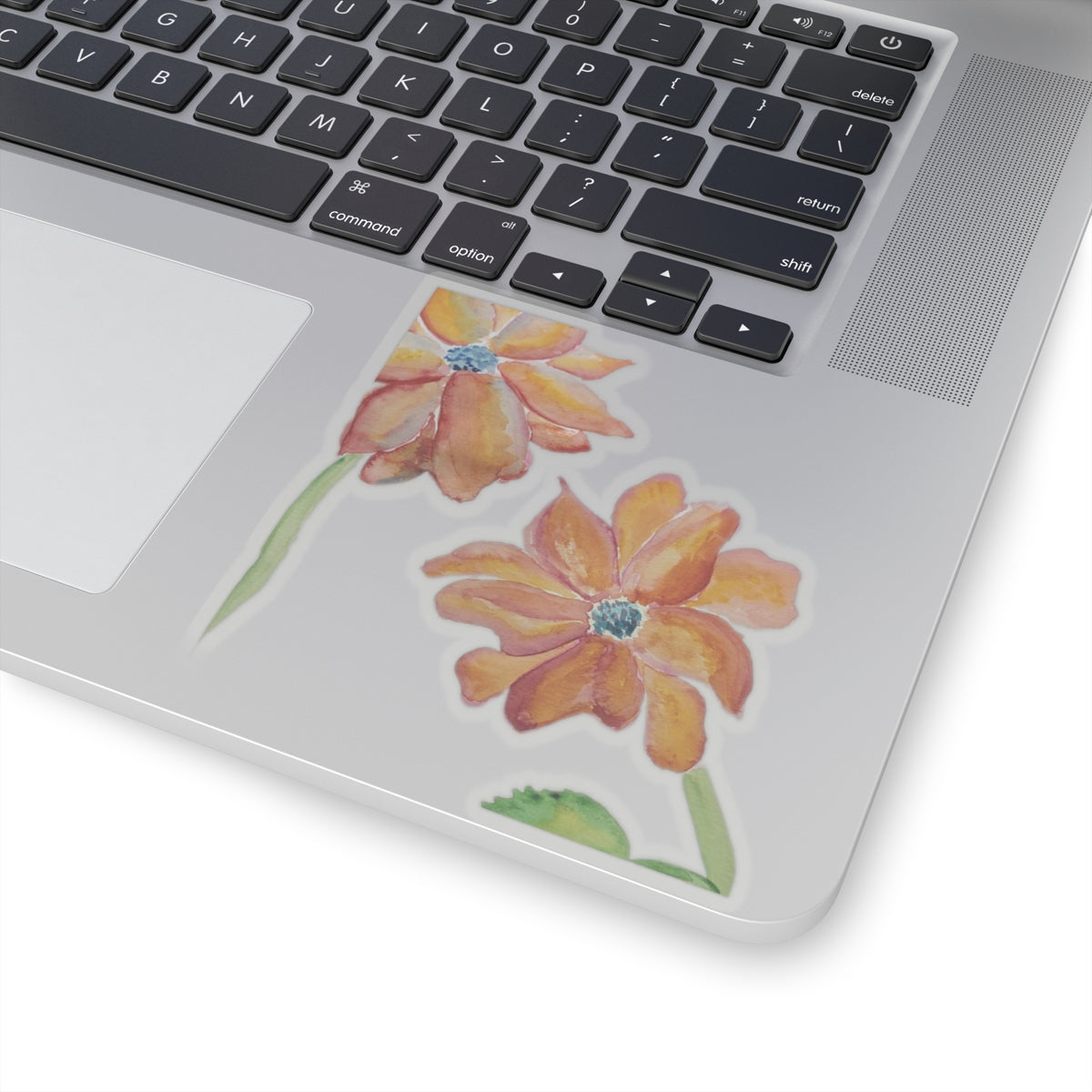 Warm Sunset Bloom Watercolor Sticker