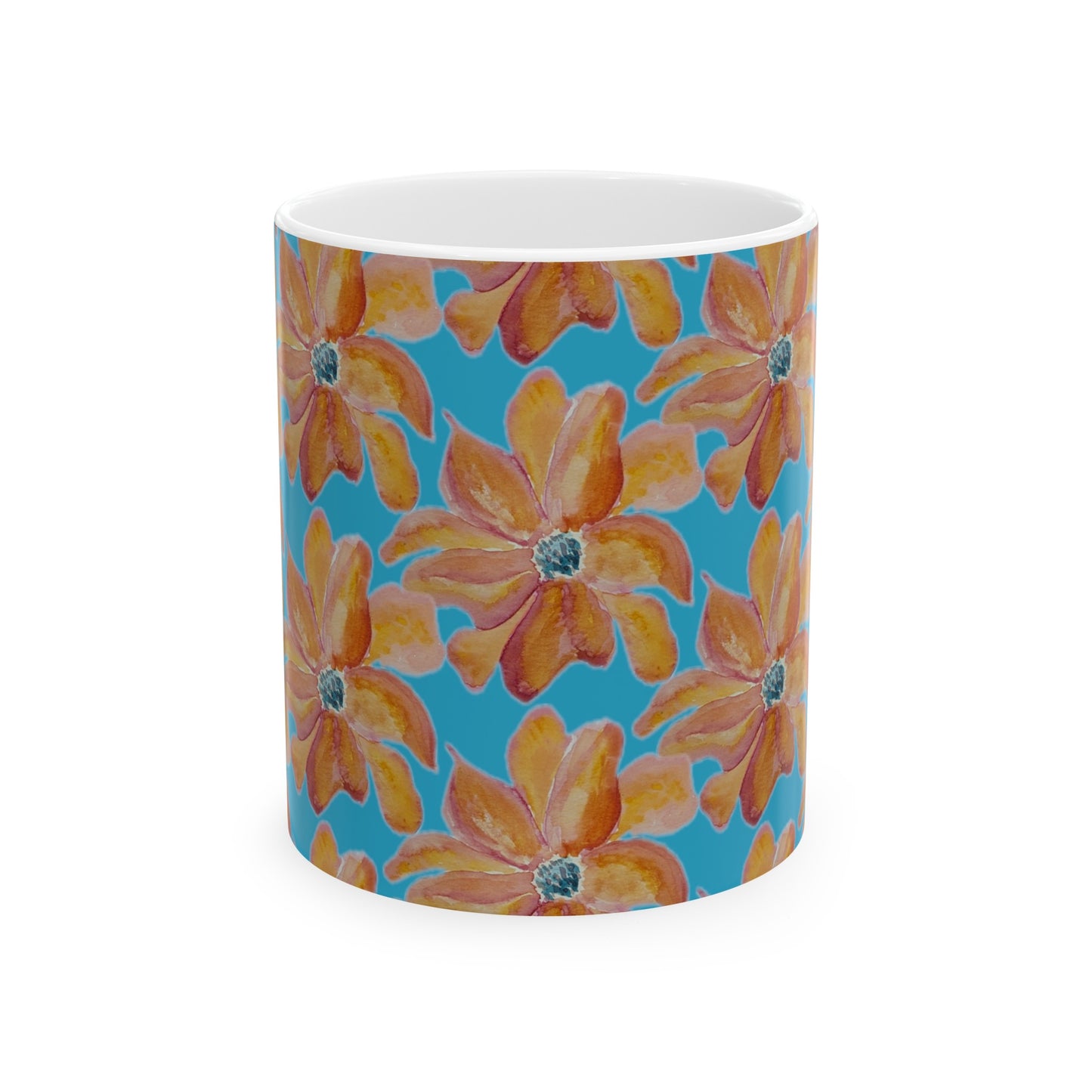 Warm Sunset Bloom Ceramic Mug