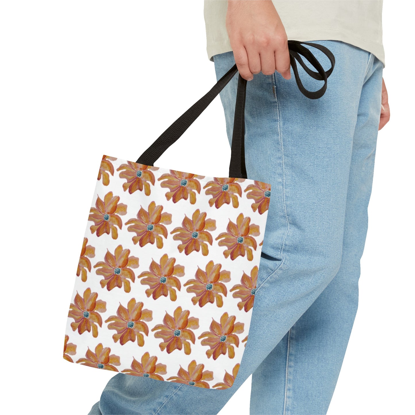 Warm Sunset Bloom Tote Bag (AOP)