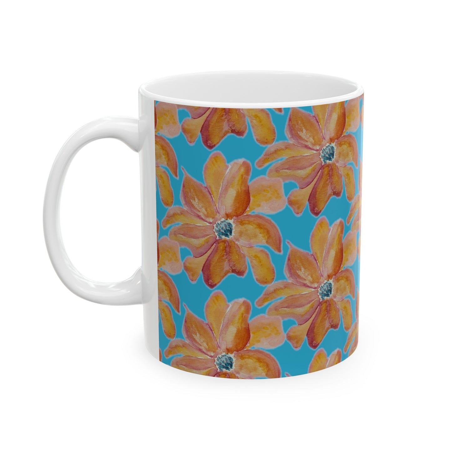 Warm Sunset Bloom Ceramic Mug