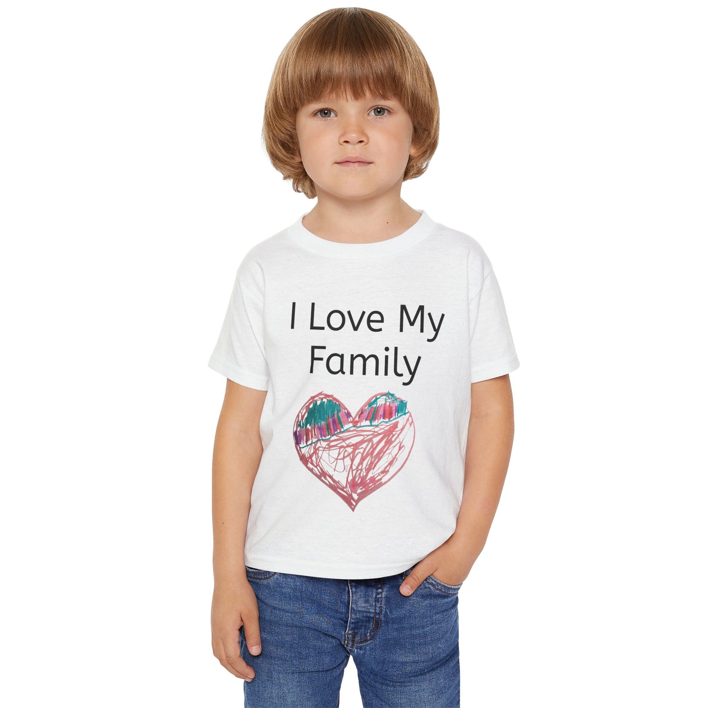 Ivy Design: "I love my family" Toddler T-shirt with "Love Heart"