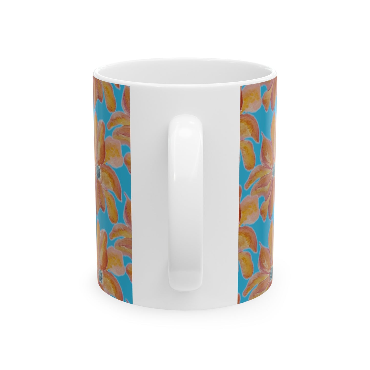 Warm Sunset Bloom Ceramic Mug