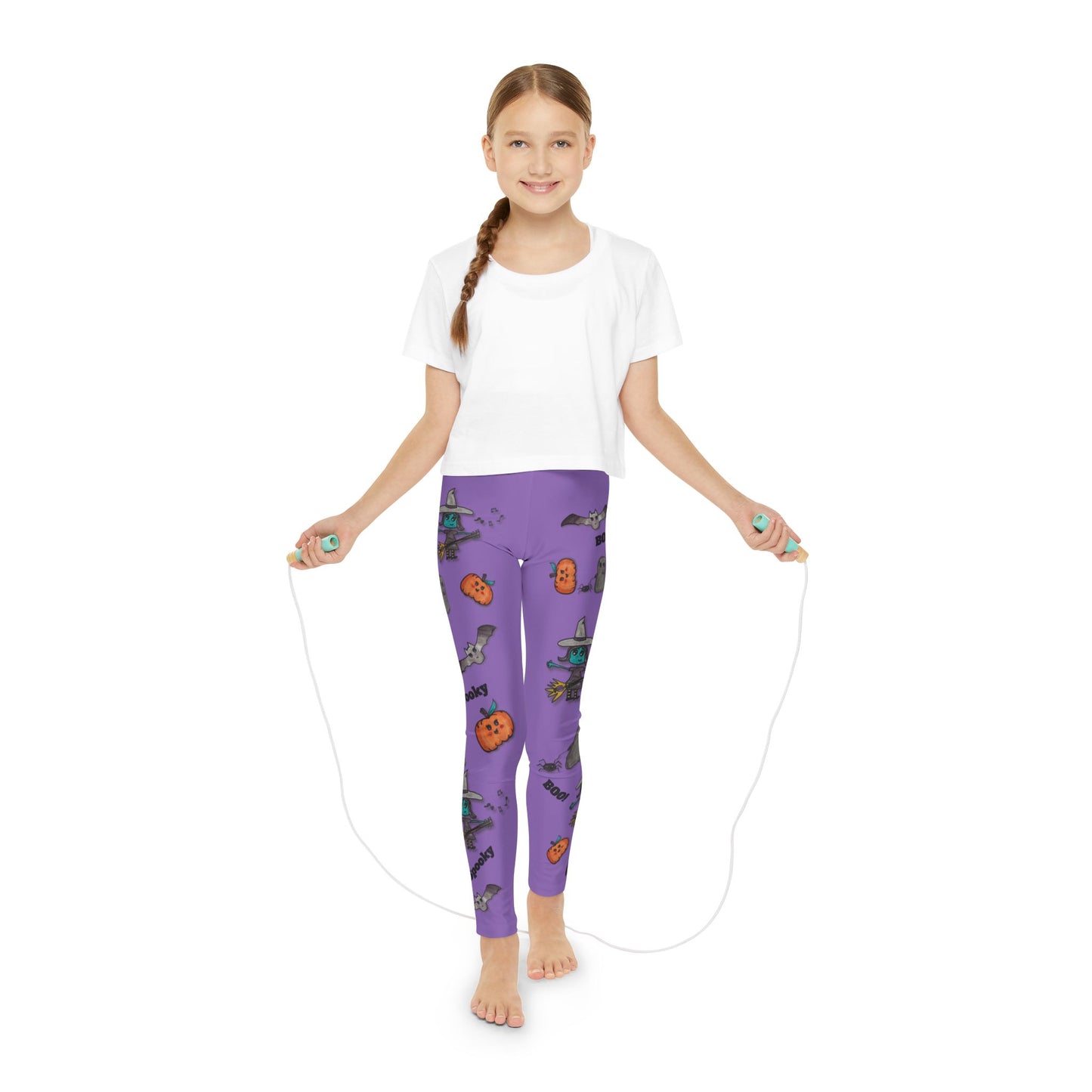 Spooky Jamboree - Youth Full-Length Leggings (Purple)