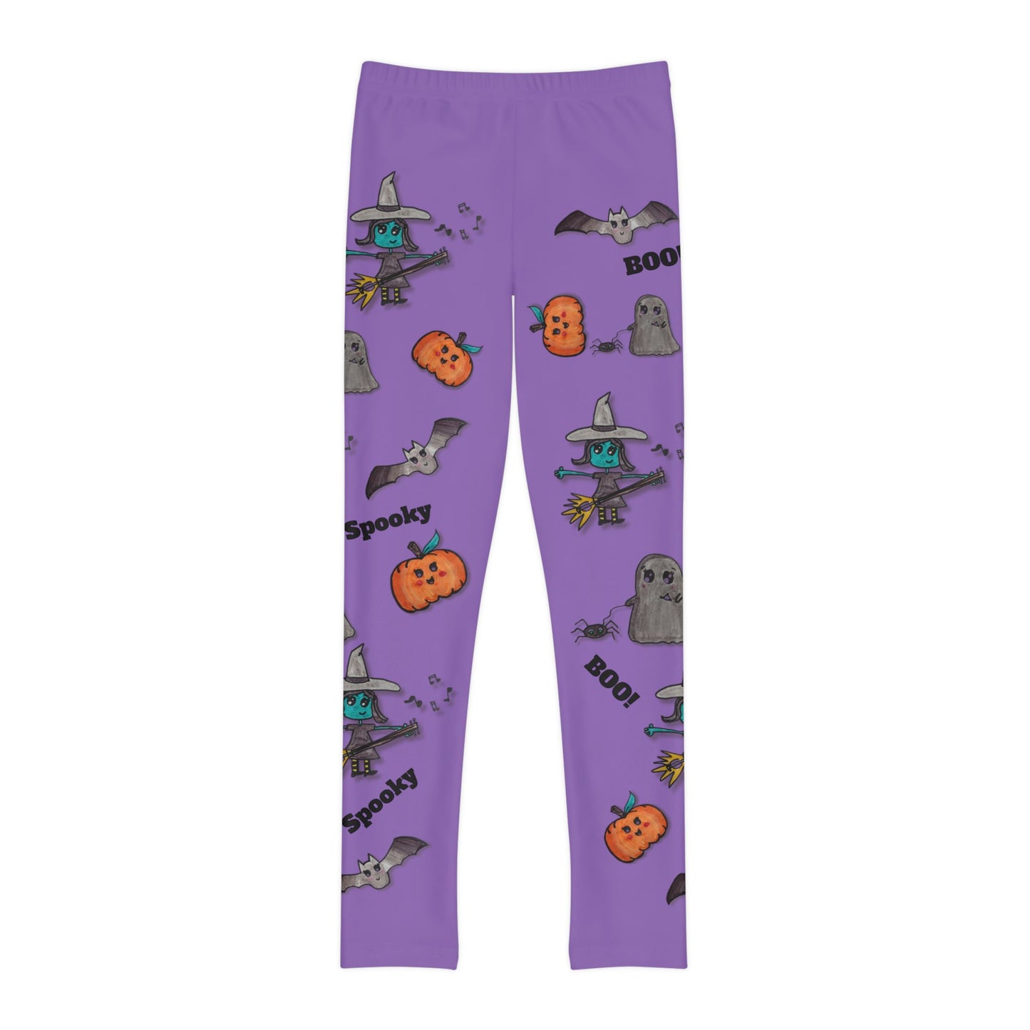 Spooky Jamboree - Youth Full-Length Leggings (Purple)