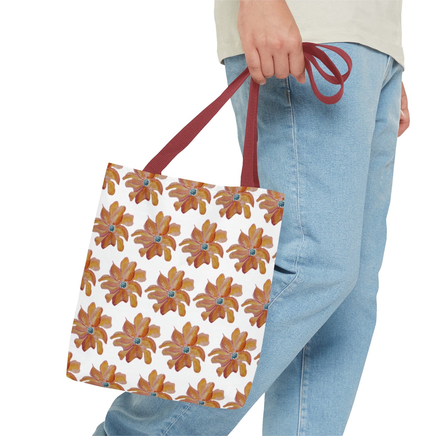 Warm Sunset Bloom Tote Bag (AOP)