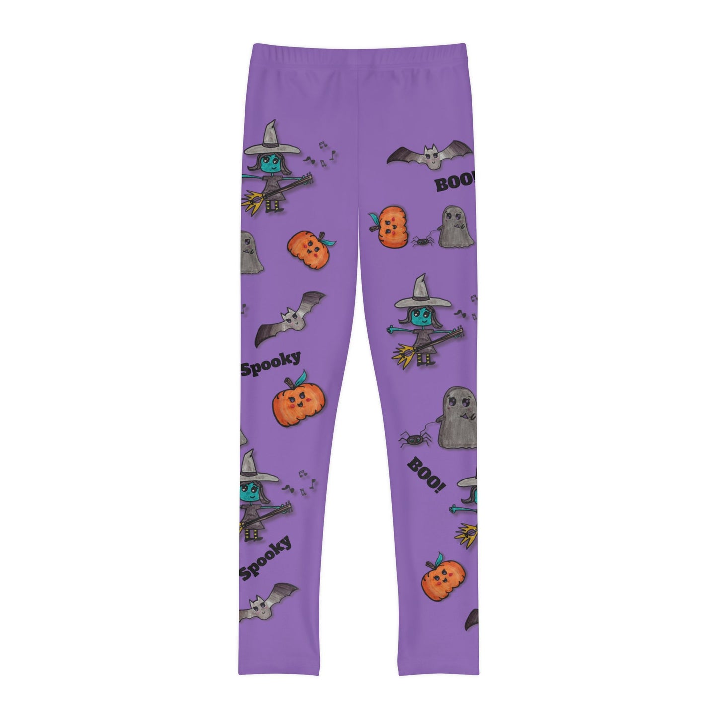 Spooky Jamboree - Youth Full-Length Leggings (Purple)