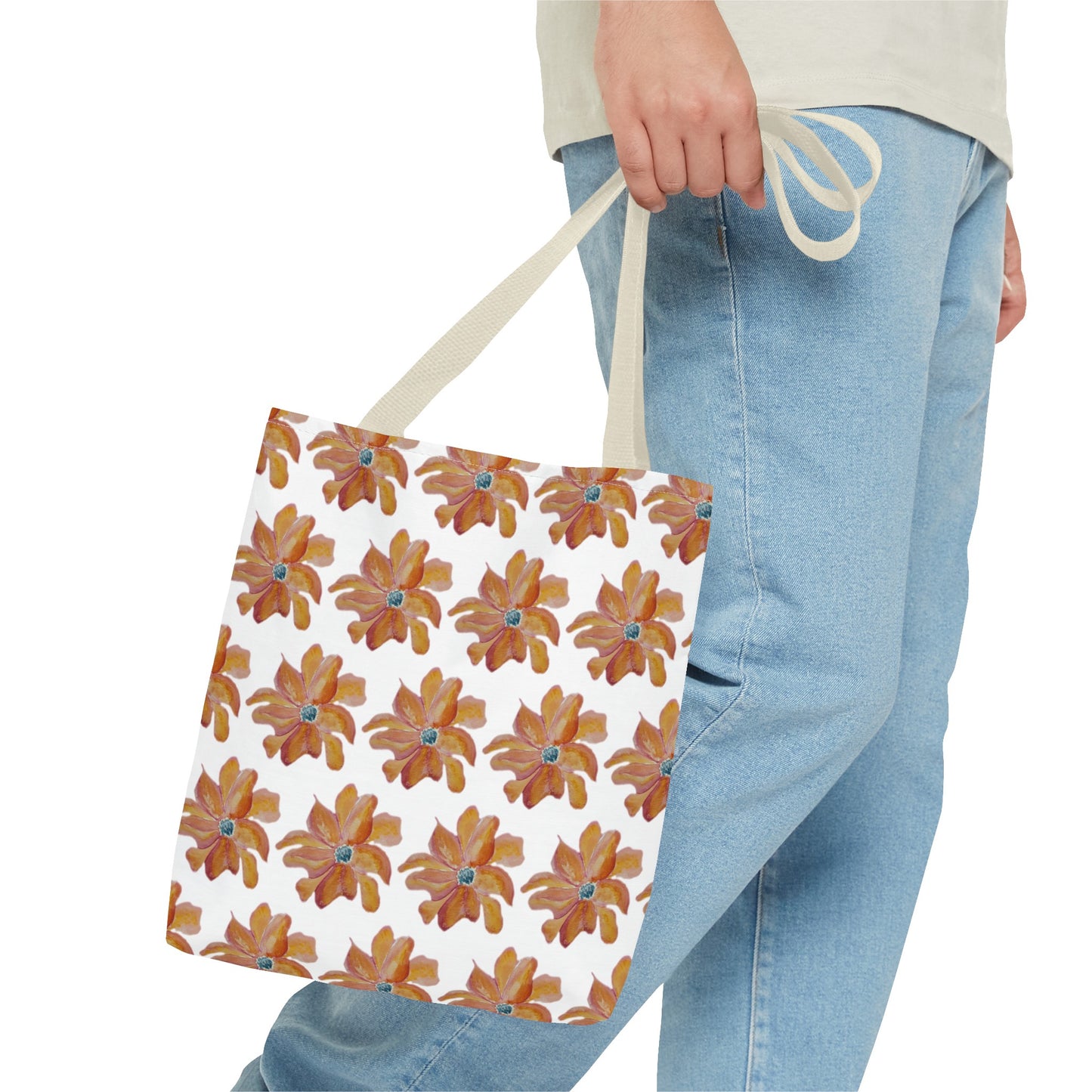 Warm Sunset Bloom Tote Bag (AOP)