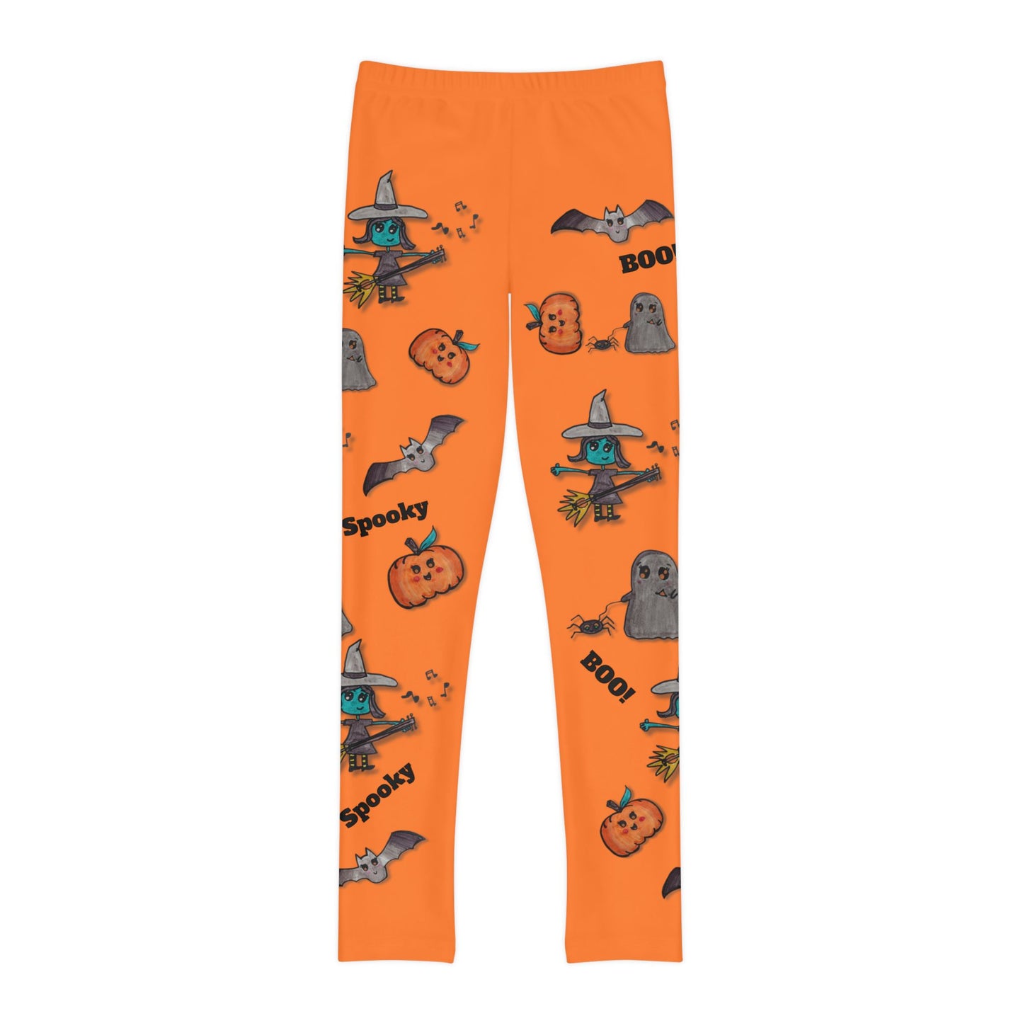 Spooky Jamboree - Youth Full-Length Leggings (Orange)