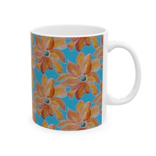 Warm Sunset Bloom Ceramic Mug