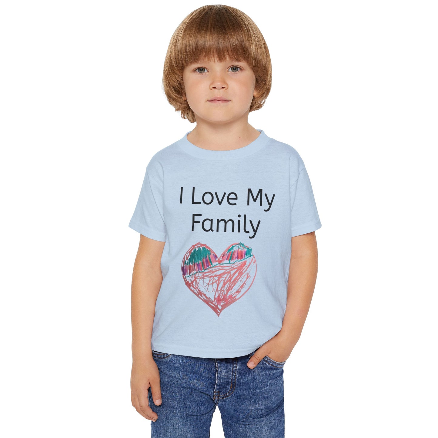 Ivy Design: "I love my family" Toddler T-shirt with "Love Heart"