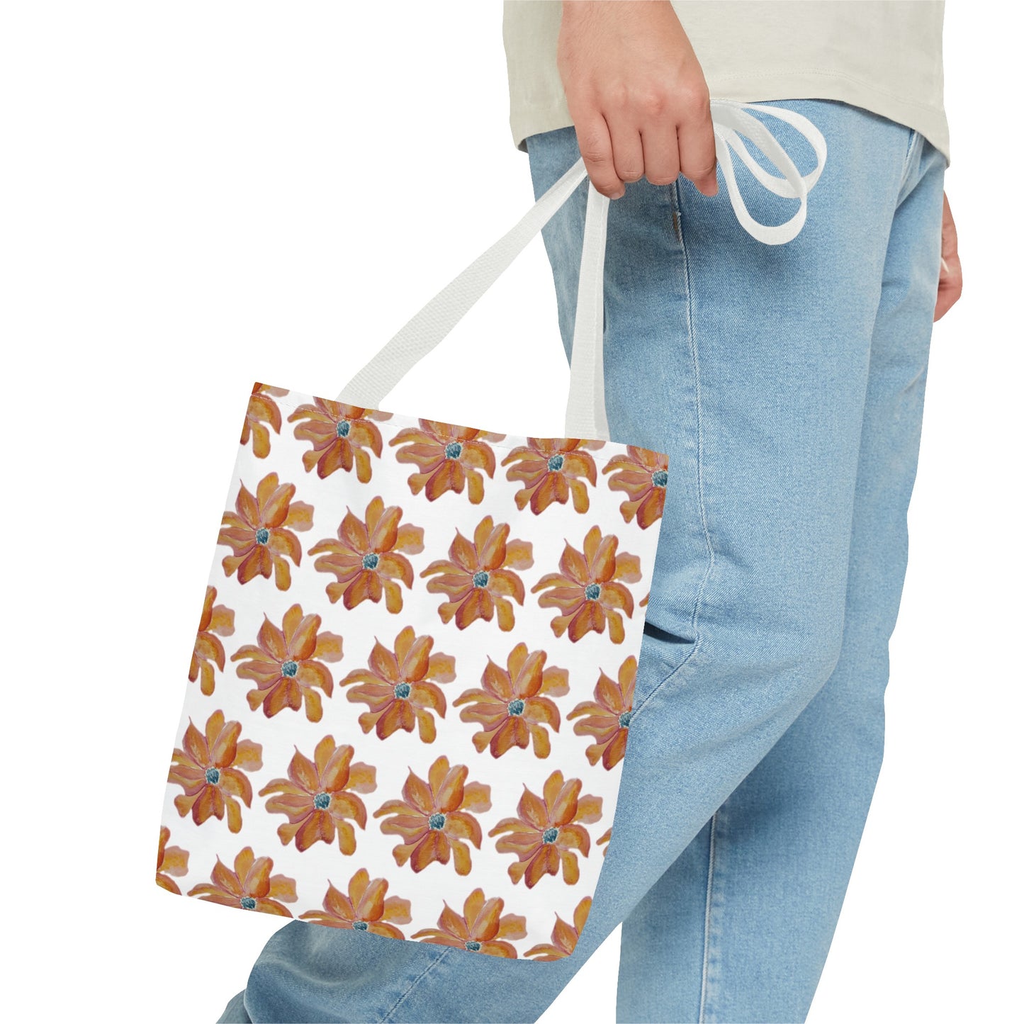 Warm Sunset Bloom Tote Bag (AOP)